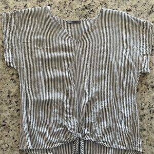 Jolie Monochrome Striped Short Sleeve Tee